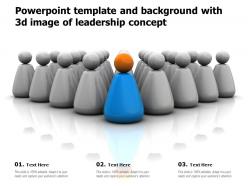 Powerpoint template and background with 3d image of leadership concept