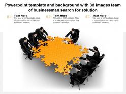Powerpoint template and background with 3d images team of businessman search for solution