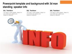 Powerpoint Template And Background With 3d Man Standing Speaker Info
