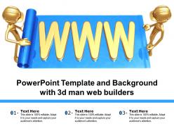 Powerpoint template and background with 3d man web builders