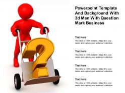 Powerpoint template and background with 3d man with question mark business