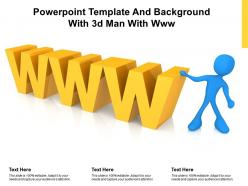 Powerpoint template and background with 3d man with www