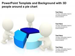 Powerpoint Template And Background With 3d People Around A Pie Chart