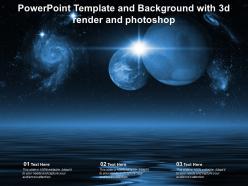 Powerpoint template and background with 3d render and photoshop