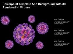Powerpoint template and background with 3d rendered hi viruses