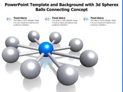 Powerpoint template and background with 3d spheres balls connecting concept