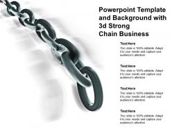 Powerpoint template and background with 3d strong chain business