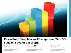 Powerpoint template and background with 3d style of a vector bar graph