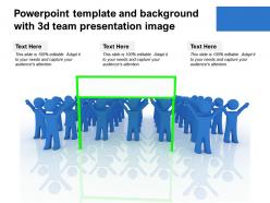 Powerpoint template and background with 3d team presentation image