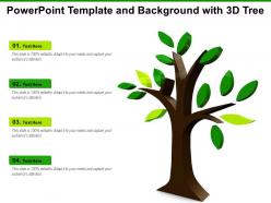 Powerpoint template and background with 3d tree