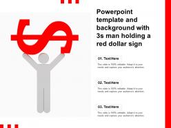 Powerpoint template and background with 3s man holding a red dollar sign
