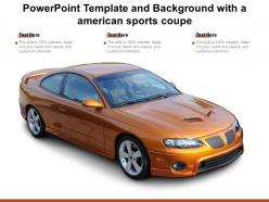 Powerpoint template and background with a american sports coupe