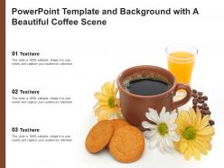 Powerpoint template and background with a beautiful coffee scene