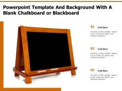 Powerpoint template and background with a blank chalkboard or blackboard