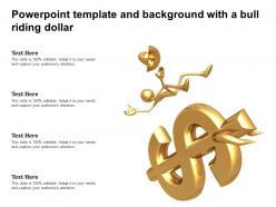 Powerpoint template and background with a bull riding dollar