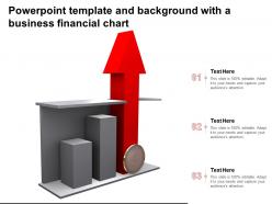 Powerpoint template and background with a business financial chart