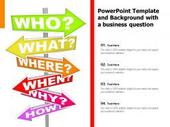 Powerpoint template and background with a business question