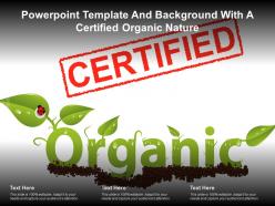 Powerpoint template and background with a certified organic nature