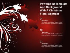 Powerpoint template and background with a christmas floral abstract