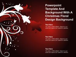 Powerpoint template and background with a christmas floral design background