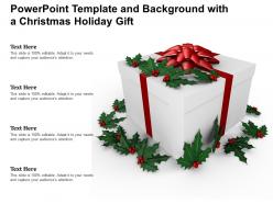Powerpoint template and background with a christmas holiday gift