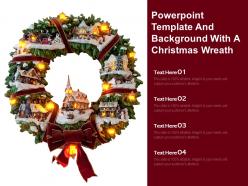 Powerpoint template and background with a christmas wreath