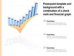 Powerpoint template and background with a combination of a check mark and financial graph