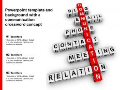 Powerpoint Template And Background With A Communication Crossword Concept
