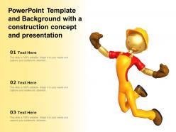 Powerpoint template and background with a construction concept and presentation