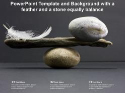 Powerpoint Template And Background With A Feather And A Stone Equally Balance
