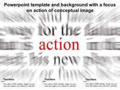 Powerpoint template and background with a focus on action of conceptual image