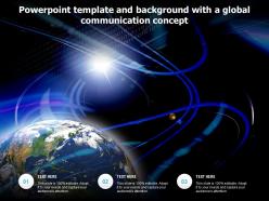 Powerpoint template and background with a global communication concept
