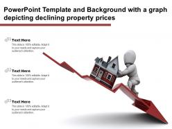 Powerpoint template and background with a graph depicting declining property prices