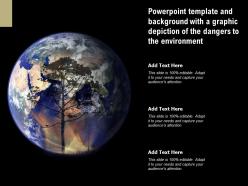 Powerpoint template and background with a graphic depiction of the dangers to the environment