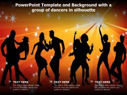 Powerpoint template and background with a group of dancers in silhouette