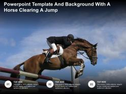Powerpoint template and background with a horse clearing a jump