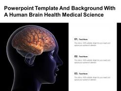Powerpoint Template And Background With A Human Brain Health Medical Science