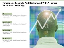 Powerpoint template and background with a human head with dollar sign