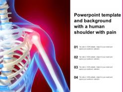 Powerpoint template and background with a human shoulder with pain