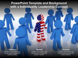 Powerpoint template and background with a individuality leadership concept