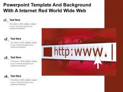 Powerpoint template and background with a internet red world wide web