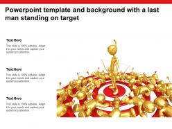 Powerpoint template and background with a last man standing on target
