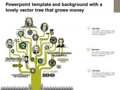Powerpoint template and background with a lovely vector tree that grows money