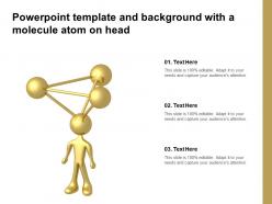 Powerpoint template and background with a molecule atom on head