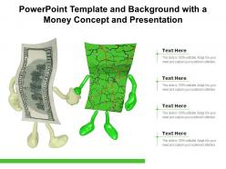 Powerpoint template and background with a money concept and presentation