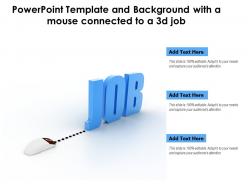Powerpoint template and background with a mouse connected to a 3d job