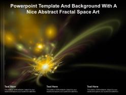 Powerpoint template and background with a nice abstract fractal space art