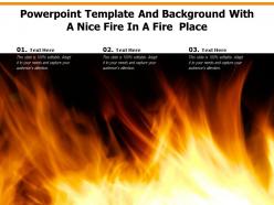 Powerpoint template and background with a nice fire in a fire place