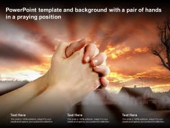 Powerpoint template and background with a pair of hands in a praying position