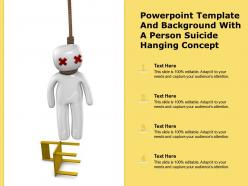 Powerpoint template and background with a person suicide hanging concept